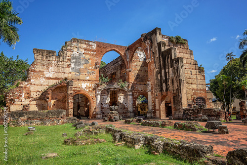 Hospital San Nicolas de Bari ruins in Santo Domingo, capital of Dominican Republic