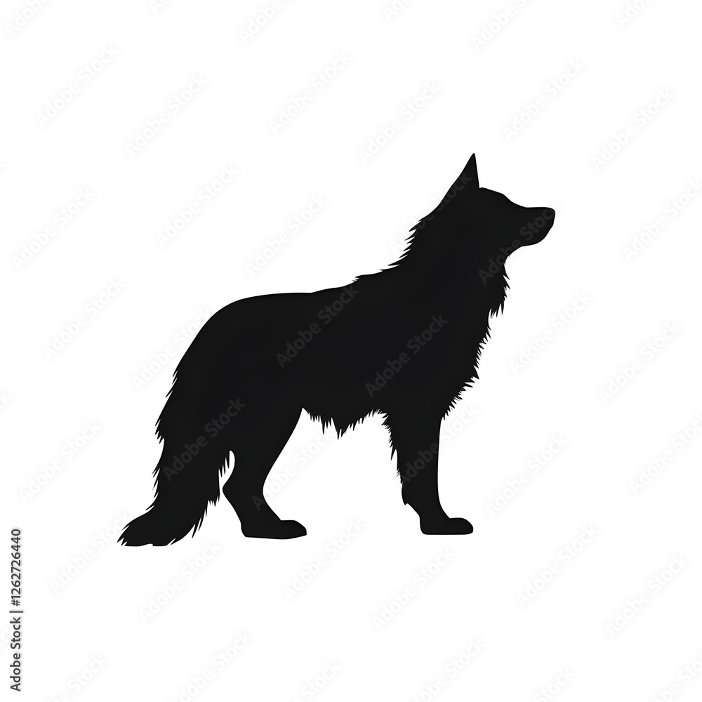 Obraz premium wolf silhouette