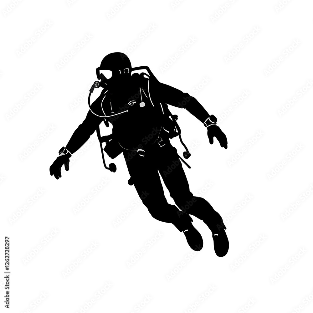 diver silhouette diver silhouette