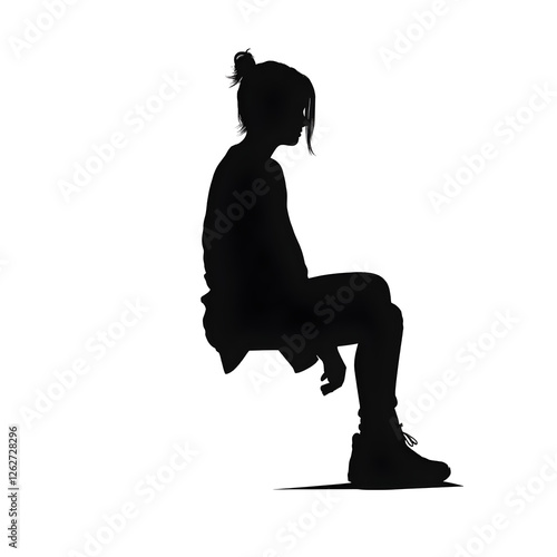 a person sitting silhouette