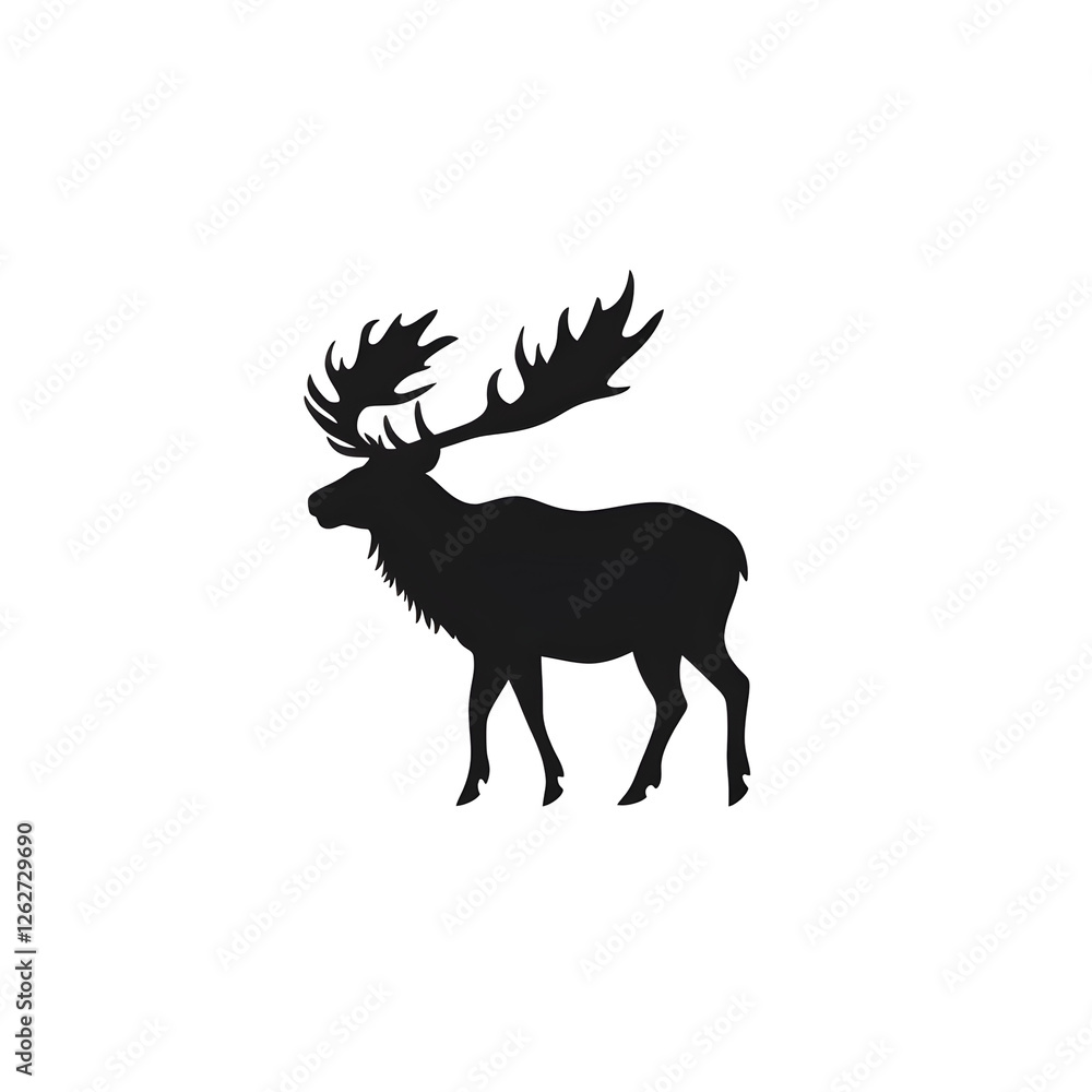 Fototapeta premium a reindeer silhouette