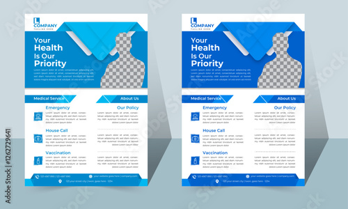 Corporate Healthcare Medical Related Flyer Design Template. Creative design, poster design, layout template design, Corporate healthcare and medical flyer layout design.