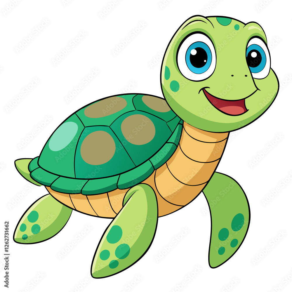 Fototapeta premium Turtle Vector Illustration. High-Quality Sea and Land Turtle Graphics for Designers.