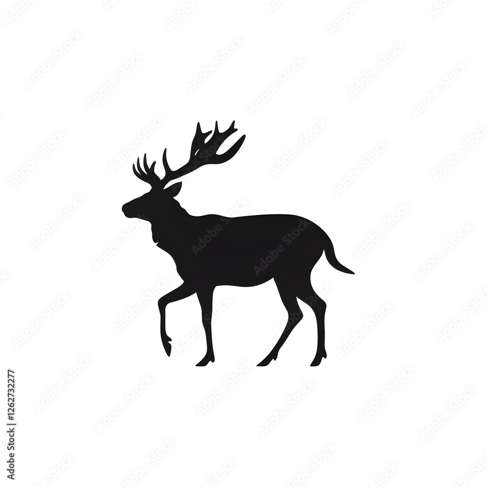 Obraz premium reindeer silhouette