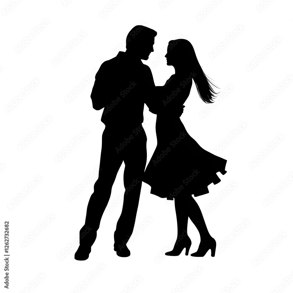 couple dancing silhouette couple dancing silhouette