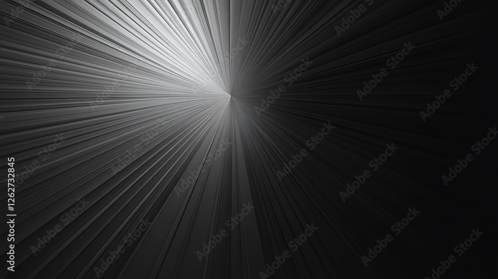 Abstract grayscale radiating lines design background