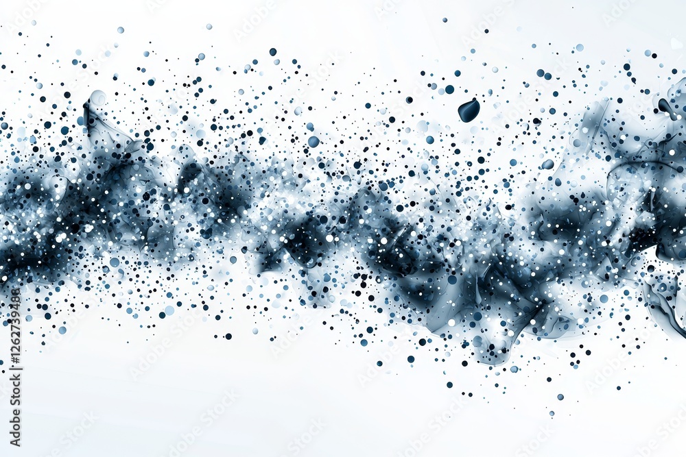 Fototapeta premium Heavy light snowfall with isolated snowflakes on a transparent background