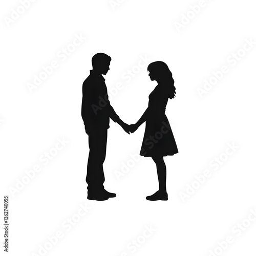 Wallpaper Mural holding hands silhouette Torontodigital.ca