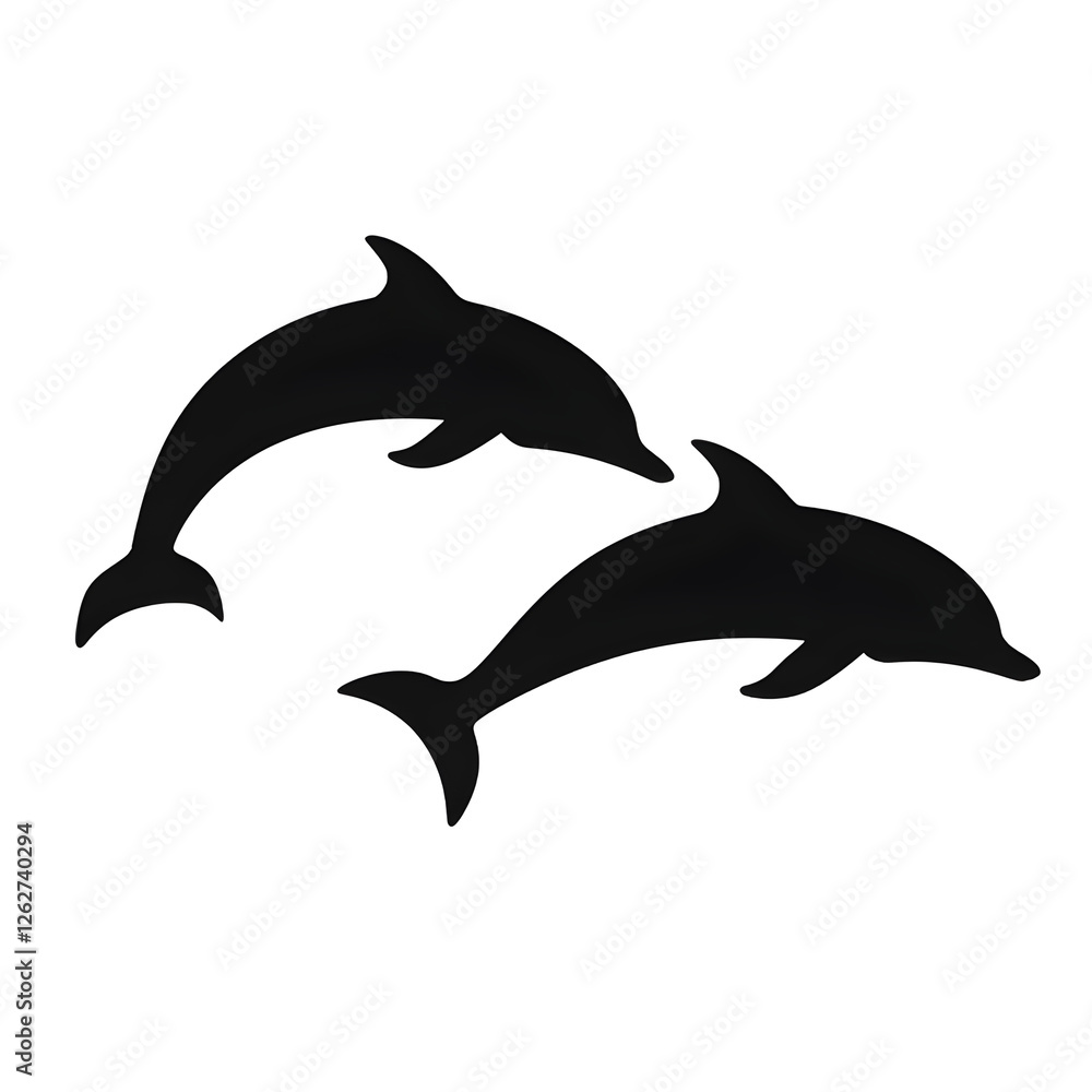 Obraz premium dolphins silhouette