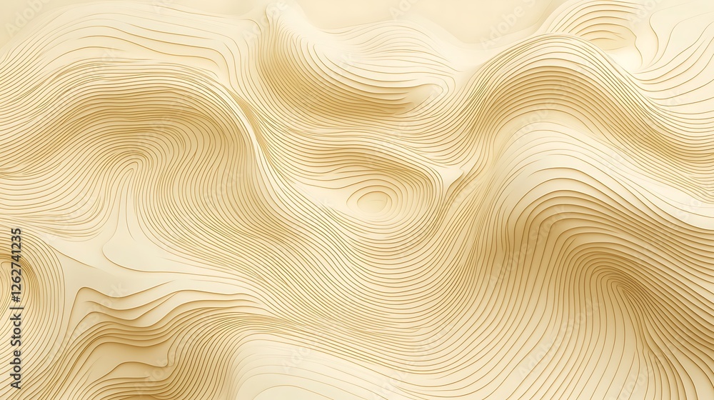 Abstract Beige Layered Wavy Texture Design Abstract Beige Layered Wavy Texture Design
