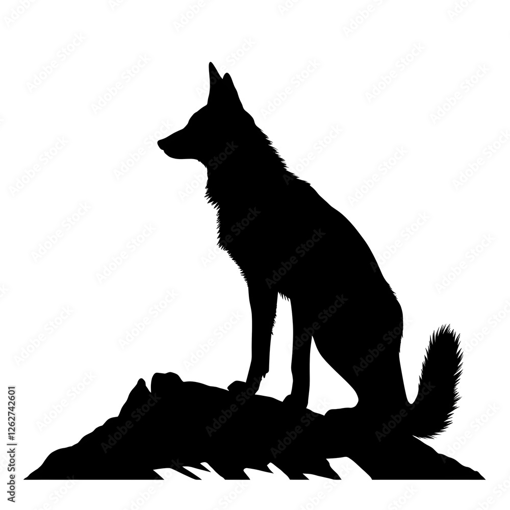 coyote silhouette coyote silhouette
