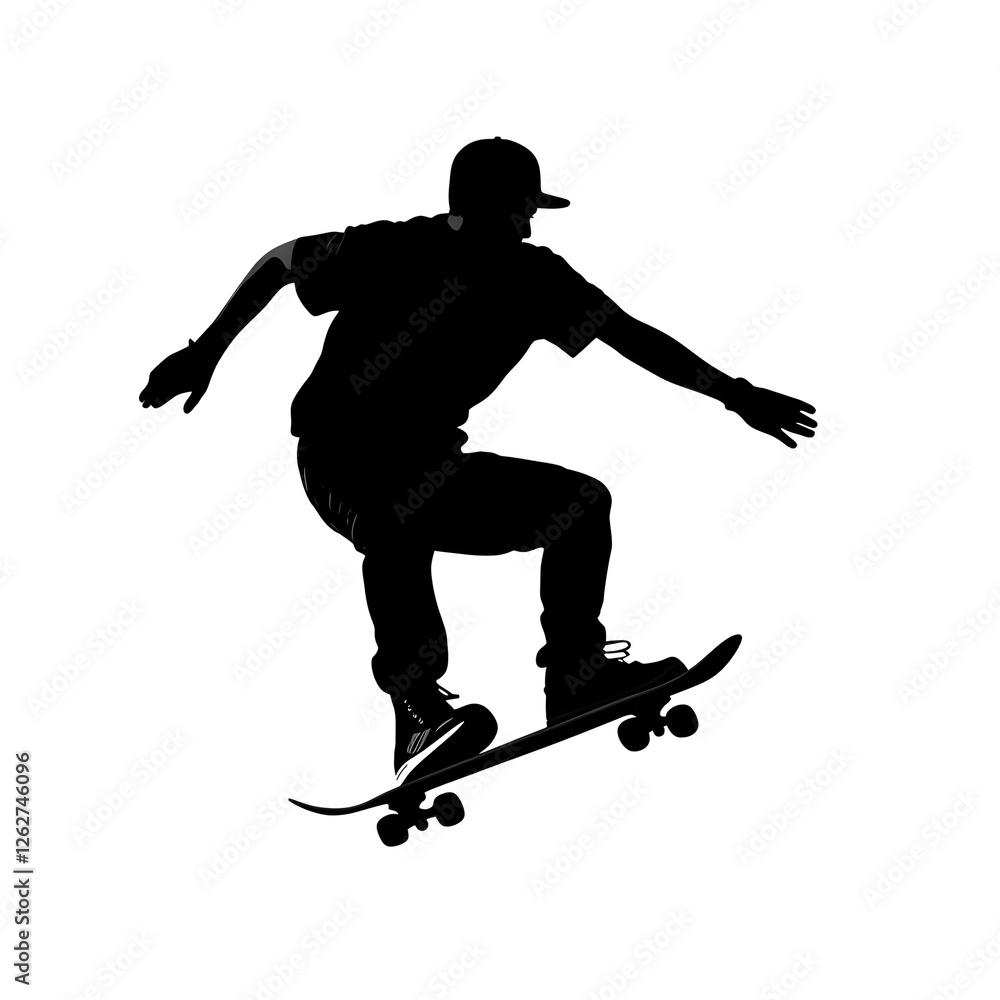 skateboarder silhouette skateboarder silhouette