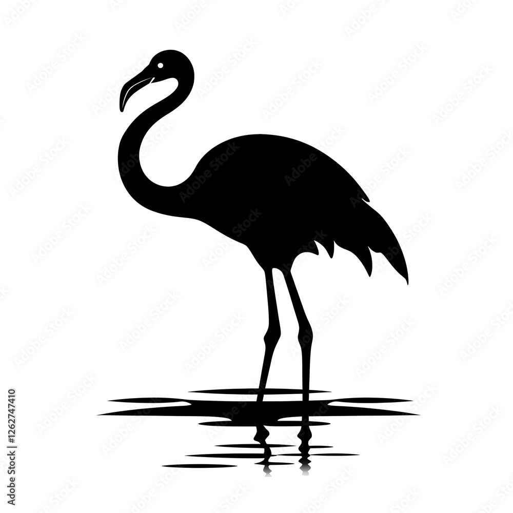 a flamingo silhouette a flamingo silhouette