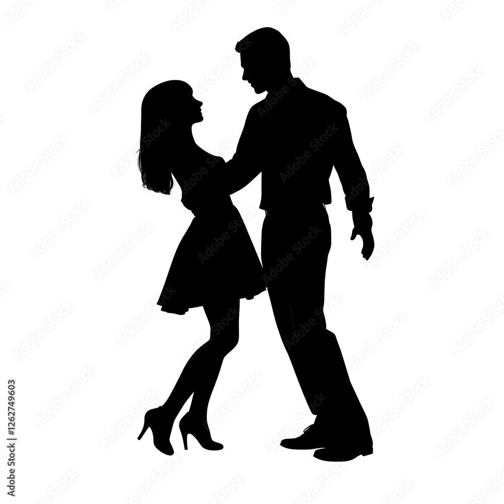 couple dancing silhouette couple dancing silhouette