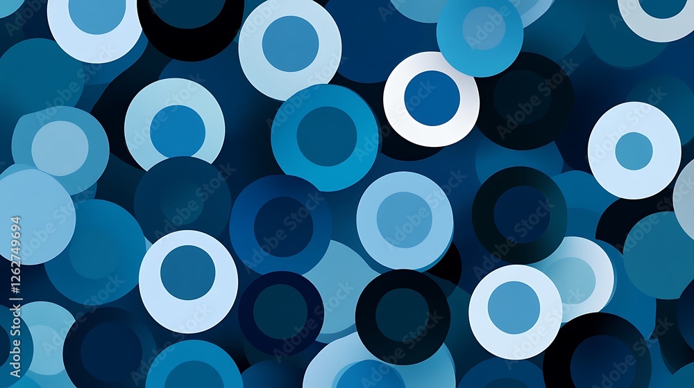 Abstract Blue Circle Pattern Background Design Abstract Blue Circle Pattern Background Design
