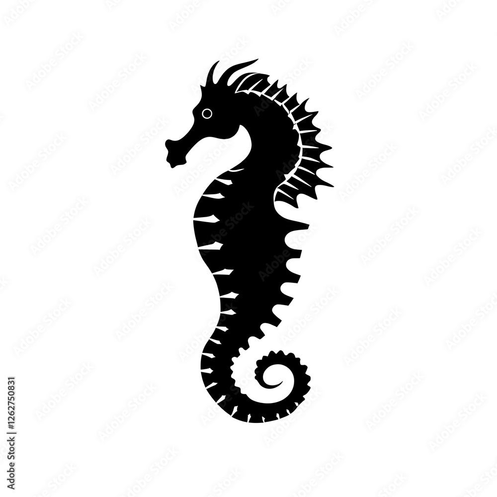Fototapeta premium a seahorse silhouette