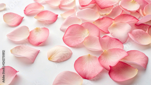 rose petals isolated on white