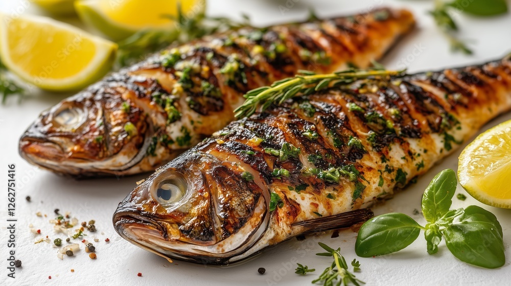 Pan fried sea bass with lemon vanilla Pan fried sea bass with lemon vanilla