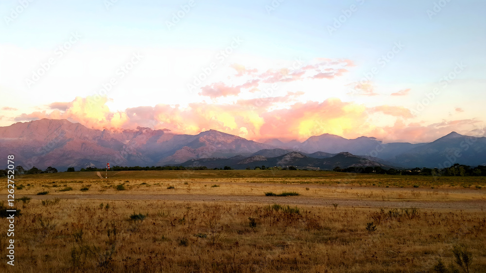 Golden Hour in Corsica: Mountain Landscape Golden Hour in Corsica: Mountain Landscape
