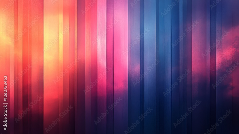 Vibrant multicolored vertical bands with subtle cloud like patterns Vibrant multicolored vertical bands with subtle cloud like patterns