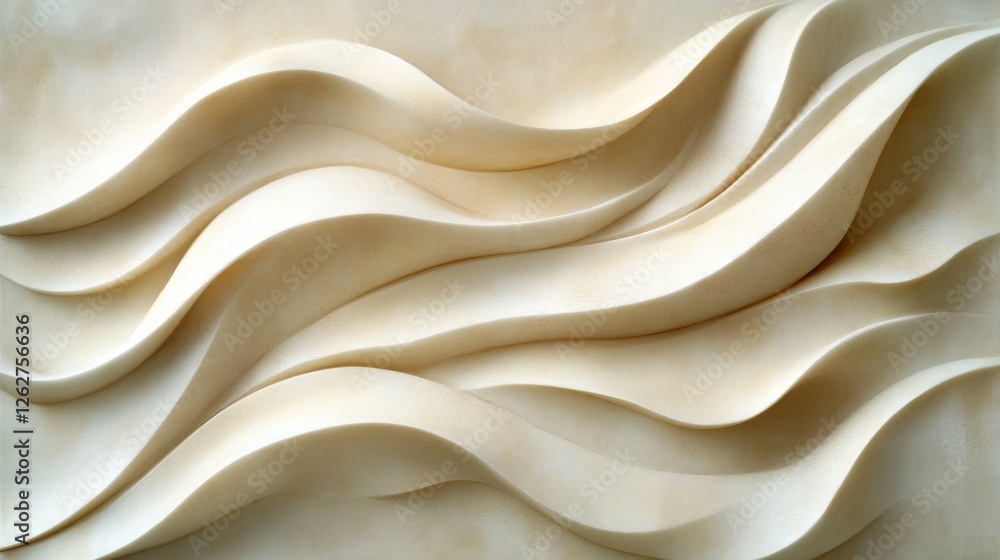 Obraz premium Abstract beige waves flow horizontally across a textured surface