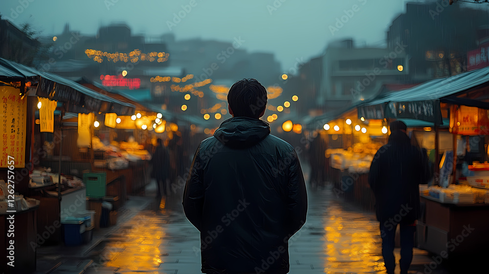 Obraz premium This is a real shot from the night market