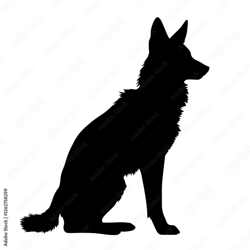 a coyote silhouette a coyote silhouette