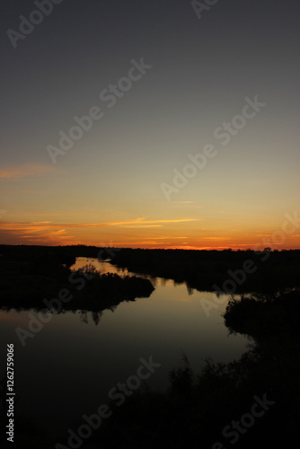 Wallpaper Mural sunset over the river Torontodigital.ca