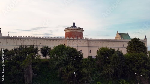 lublin, city center, lublin castle, rynek fish square, podwale, po farze square, drone view, aerial, old town, historic, architecture, cityscape, skyline, medieval, cobblestone streets, urban, landmar