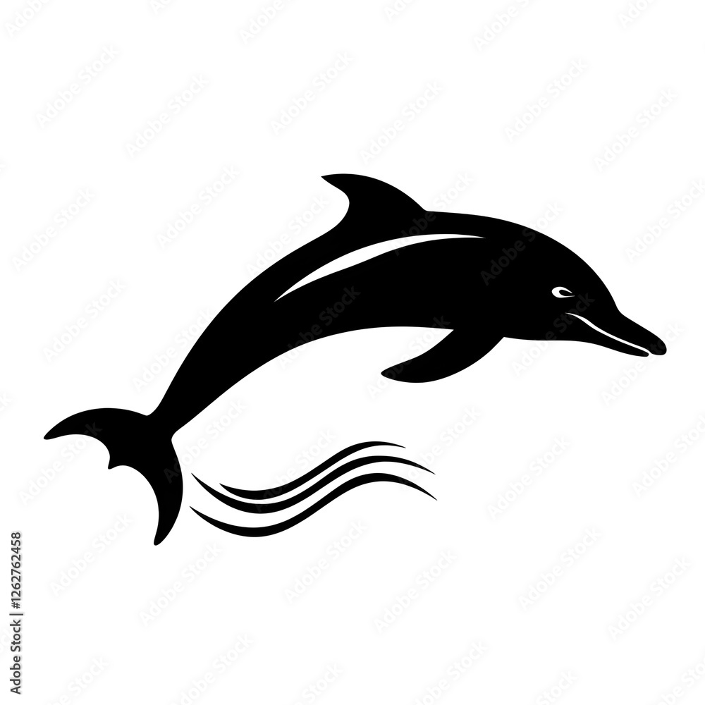 Fototapeta premium a dolphin silhouette