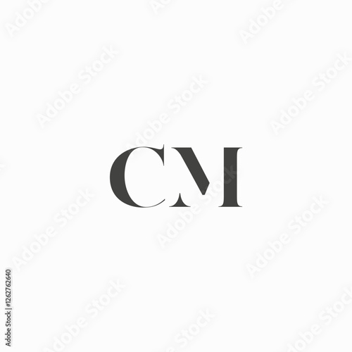 Letter cm logo, cm text fully editable vector