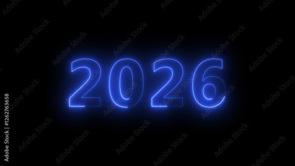 Happy new year of 2029. Fireworks style countdown to the new year, numbers decreasing from 10 to 1. abstract glowing neon text icon 2029 on black background. Happy new year of 2029. Fireworks style countdown to the new year, numbers decreasing from 10 to 1. abstract glowing neon text icon 2029 on black background.