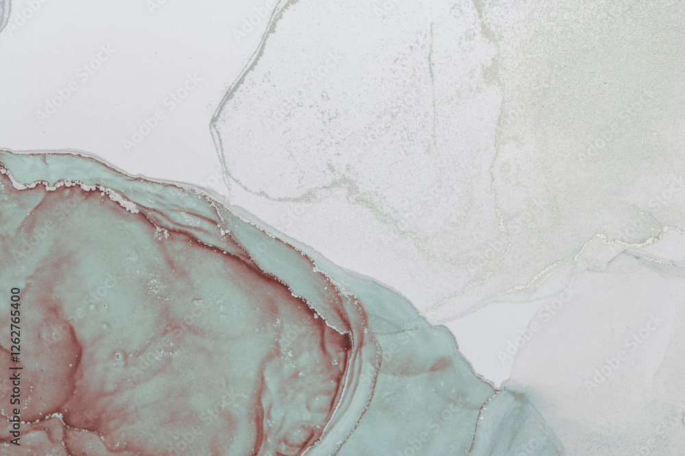 Naklejka premium Abstract composition showcasing fluid alcohol ink art with vibrant colors and textures