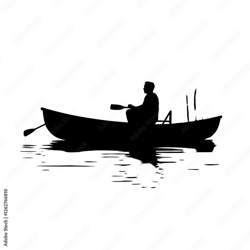 boating silhouette boating silhouette