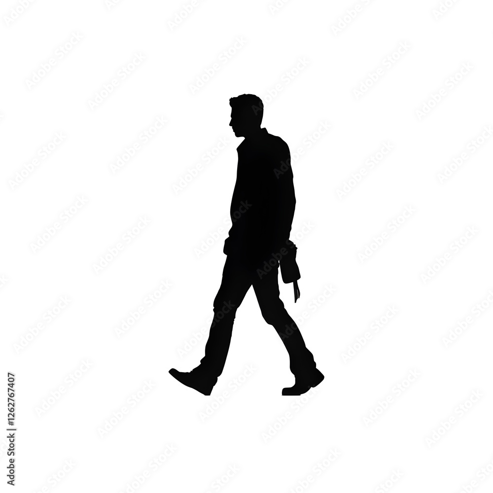 Fototapeta premium person walking silhouette