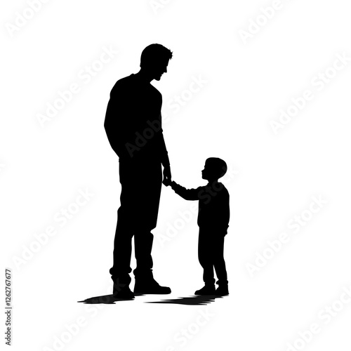 father and son silhouette