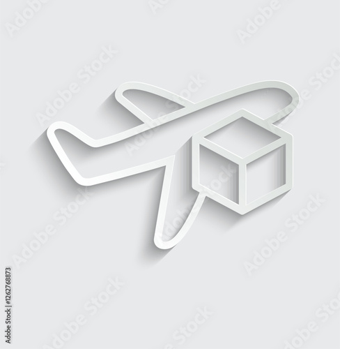 plane delivery icon vector shipping icon all over the world