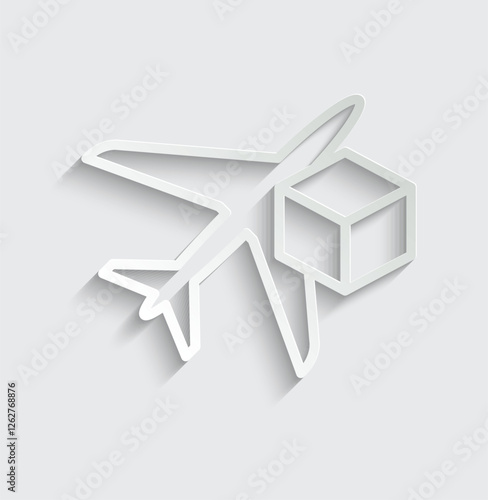 plane delivery icon vector shipping icon all over the world