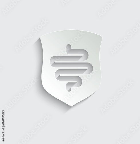 protect gut icon care  vector health sign