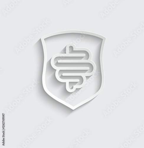 protect gut icon care  vector health sign