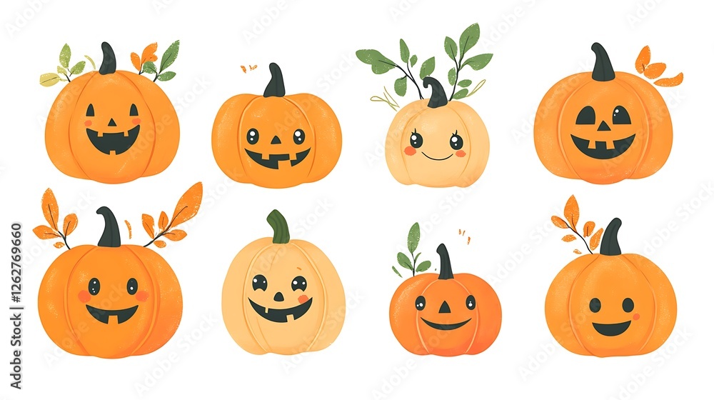 Pumpkin vector illustration on a white background, simple design, cute style, clipart, high-definition. Pumpkin vector illustration on a white background, simple design, cute style, clipart, high-definition.