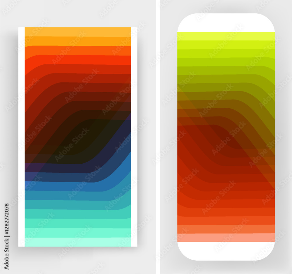 Naklejka premium Abstract geometrical background with trendy gradients. Modern screen design for mobile app and web. 3d vector illustration for brochure, banner, flyer or presentation.