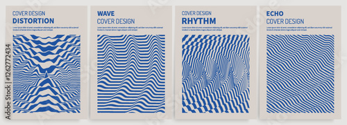 3D wavy background. Dynamic effect. Pattern with optical illusion. Cover design template. 3D vector illustration for brochure, annual report, magazine, poster, presentation, flyer and banner.