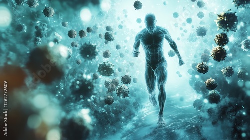 The human immune system fights against viruses