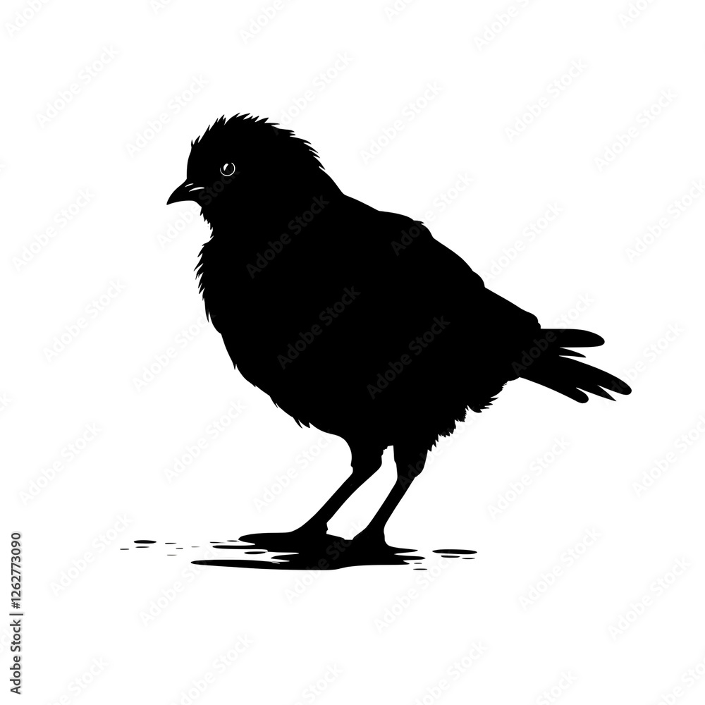 Fototapeta premium chick silhouette