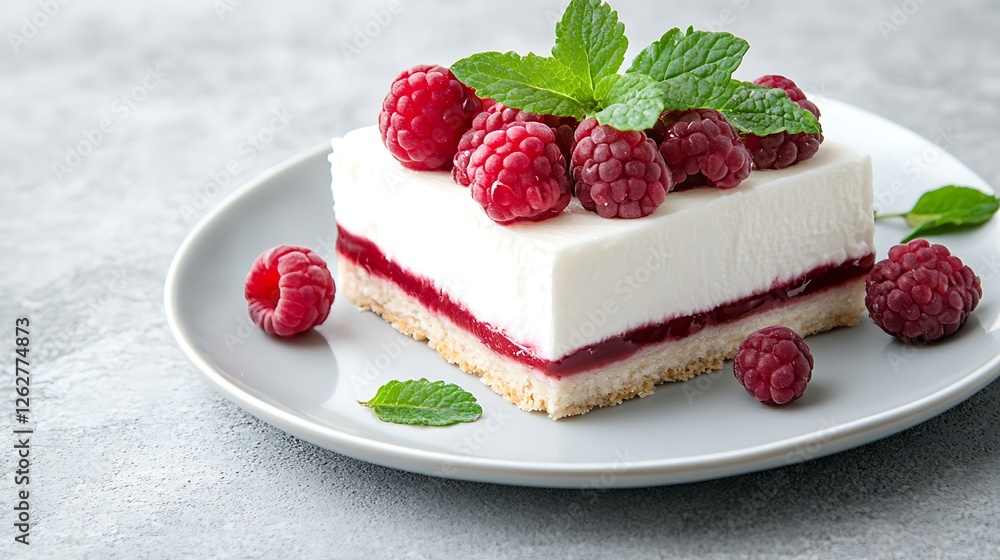 Bright atmosphere raspberry cream dessert cozy kitchen indulgence in food photography Bright atmosphere raspberry cream dessert cozy kitchen indulgence in food photography