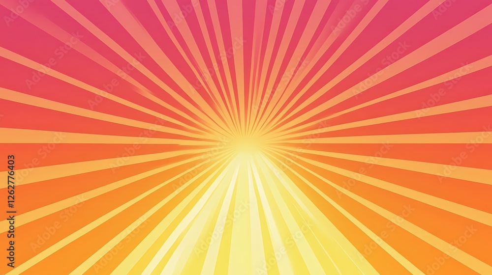 Abstract Radiating Sunburst Design in Warm Hues