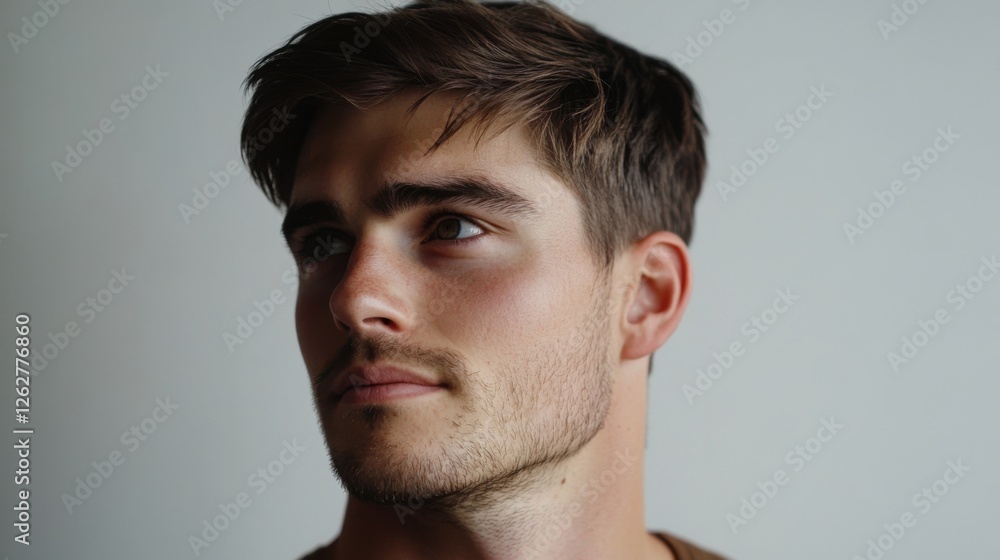 Naklejka premium handsome young man portrait
