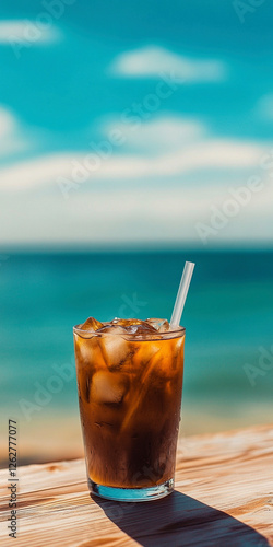 海の見えるカフェ　Generated image