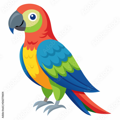 parrot on white background